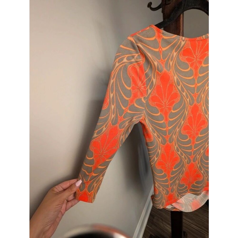 Ann Taylor NWT Abstract Floral Surplice Blouse M - Picture 6 of 8
